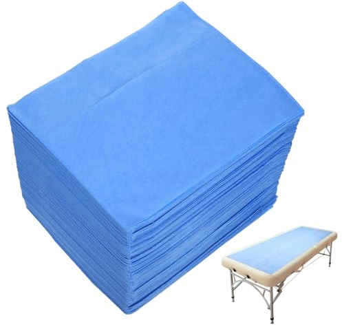 Einweg Massagetuch 80x180cm aus Vlies, 100 Stück Blau | Salon und Beauty Behandlungen, Universelle Passform, Einfache Entsorgung