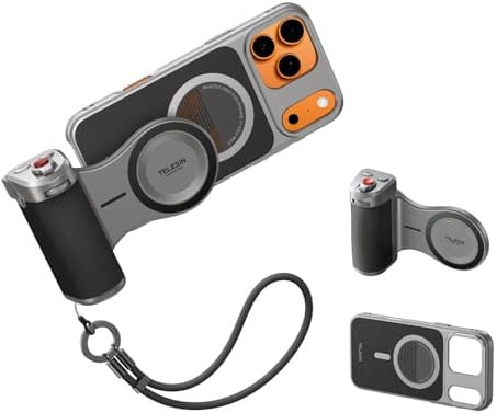 Master Grip Kit für iPhone 17 Pro Max, Magnetic Kameragriff für iPhone 17 Pro Max, Integrierter 3200mAh Akku, Kabelloses Laden, mit Graphen Handyhülle DSLR Stil Griffhalterung