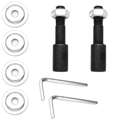 8mm to 10mm Shaft Adapter for Grinder Arbor Extender Kit – Metal Motor Adapter with Left & Right Threaded Shafts, Washers, Wrench and Nuts for Bench Grinder Buffers and Polishers