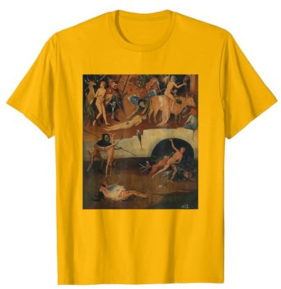 Belle Peinture surréaliste célèbre T-Shirt, Homme, Doré Vif, L