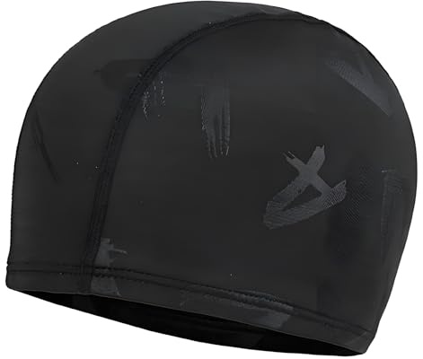 1 Pz Cuffia Piscina Adulti Lettera A, Cuffia Nuoto Tessuto Impermeabile Donna Uomo Elastico, Protezione Capelli, Unisex