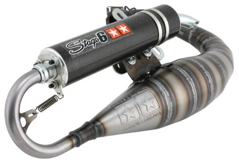 Auspuffanlage Stage6 R1400 Race für Minarelli stehend