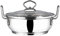 Vinod Stainless Steel Kadai with Glass Lid - 18cm, 1.4L | Extra Thick SAS Bottom | Ideal for Deep Frying, Stir-Frying & Curries | Safe, Comfortable Grip | Induction Friendly Wok – Silver