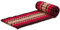 livasia Rollmatte Rollmatratze S schmal - 200x50x4,5cm - Gästebett Gästematratze 1 Person mit Muster, Reisebett Kofferraum outdoor, Thaimatte Kapok für Garten Balkon handgefertigt (Rubinrot)