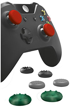 Trust GXT 264 Kit de 8 Appui-Pouces pour Manette Xbox One Noir/Rouge/Vert/Gris