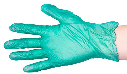 UNIGLOVES Verde suave vinilo sin polvo desechables guantes – pequeño – caja de 100