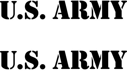 GreenIT 2 Stück Schriftzüge 30cm schwarz US Army USA MP Auto Aufkleber Tattoo Deko Folie Klebefolie