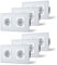 BSEED Enchufe de Pared 2 Enchufes Estándar Schuko con Panel de Cristal 16A Fácil Instalación 157mm Blanco, 6 Paquetes