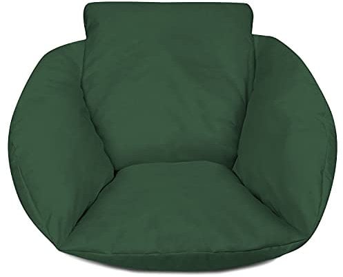 Hängesessel Kissen, Polster Bodenkissen für Schwenksessel, Auflage für Baumwoll Hängeschaukel, Hängekorb, Hängestuhl, Rückenkissen in der Farbe Grün [114]