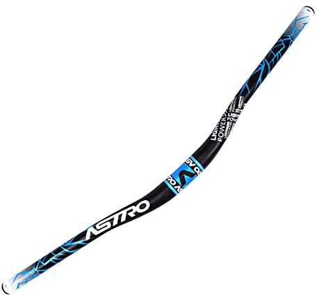 GRTE Mountainbike-Lenker Leichter Aero-Aluminium-MTB-Riser-Lenker 31.8×680/720/780mm extra lang Farbige Fahrradlenker,Blau,780mm