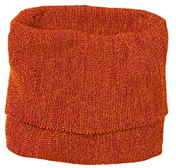 SCHLAUCH-SCHAL Baby & Kinder - 100% Bio-Merino – angenehm wärmend & super weich - unisex 1 – 12 Jahre – nachhaltig & fair – besonders leicht & dünn - made in Germany | Orange-Bordeaux Gr. 1