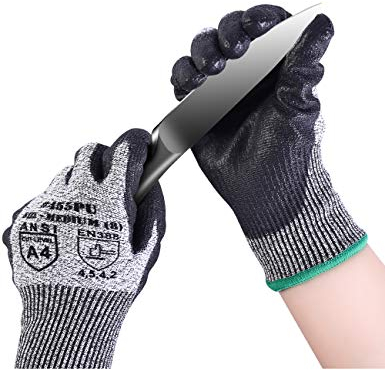 Donfri 2 Paar Schnittschutzhandschuhe Arbeitshandschuhe herren winter,handschuhe schnittfest garten handschuhe schnittfest dornenfest schnitzhandschuhe (Medium)