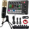 SINWE Podcast Equipment Bundle, BM-800 Mic Kit with F998 Audio Mixer, 4-Channel, Cardioid Podcast Microphone, for Streaming/Podcasting/Gaming