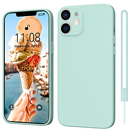 ORDA Protective Silicone Case for iPhone 12 Mini - Slim Soft Gel Scratch-Proof Case for iPhone 12 Mini 5.4 inch - Mint Green