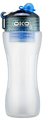 OKO H2O Flacon de filtration 650 ml pour chlore, bactéries, micro plastique, réduction du plomb