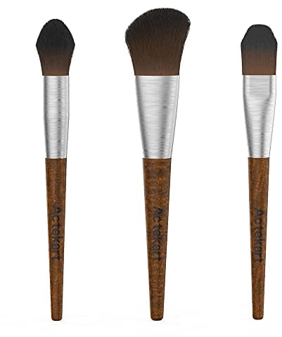 Actekart 3PCS Model Cleaning Brush Kit (Premium Wooden Handle) Soft Figure Duster Brush, Professional Dusting Brush for Statues, Collectible Figurine, Hobby Crafts