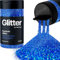 Hemway Premium Glitter Shaker - Sapphire Blue Holographic | Ultrafine Metallic Flake Sequins for Resin & Epoxy Crafts | Craft Supplies for Tumblers, Festival, Hair, Face, Body, Eye & Nail Art | 130 g