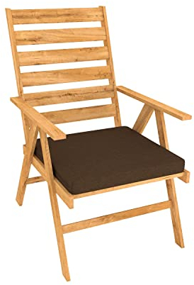 POKAR Bankauflage Bankkissen mit Abnehmbarem Bezug Sitzkissen für Bank Sitzbank Sitzpolster Bankpolster Stuhlkissen Gartenbank (60 x 60 x 5, Braun)