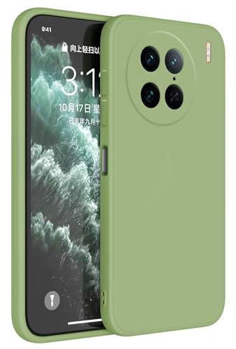 Topme Coque pour Vivo X90 Pro (6.78 inches) Etui Housse, Protecteur de Peau en Silicone TPU - Vert Matcha