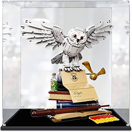 Acryl Vitrine Box Für Lego 76391 Hogwarts Ikonen Sammler Konstruktionsspielzeug, Acryl Vitrine, Durchsichtige Display Box Mit Schwarzem Sockel Staubdichte Aufbewahrungsvitrine 50X40x50cm 2mm