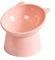 GALER Raised Cat Bowl, Elevated Cat Bowls with Stand Tilted, Anti Vomit Cat Food Bowl Ergonomic Cat Feeding Bowls Cat Feeder Food Water Bowl Cat Dishes 15° Tilted Raised Cat Feeder (Pink)