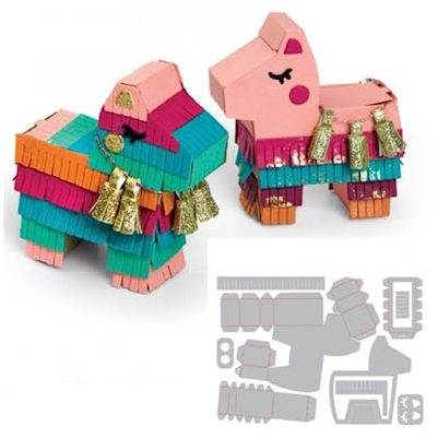 Sredwtk 3D Trojanisches Pferd Stanzschablonen DIY Cutting Dies Geburtstag Papierbasteln Schablonen für Scrapbooking, Fotoalbum, Karte, Papier Dekoration, Geschenk