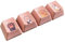 Benemate Cats' Paws Keycaps, 4pcs QWER Keycap Set, PBT OEM Keycaps for Mechanical Gaming Keyboard, USB Connectivity
