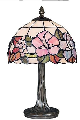 Lighting Supermarket Lily Small Tiffany Style Stained Glass Traditional Table Lamp