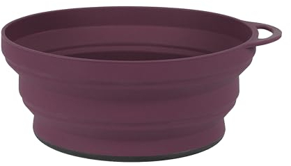 Lifeventure Bol pliable et portable en silicone Ellipse pour camping, voyage et plein air, violet foncé