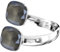 925 Sterling Silber Doppelt Kristall Ringe für Damen Verstellbarer mit Marken Kristalle - Glänzend Cubic Zirkonia Ring Fingerring Kommt in Schmuck Geschenk Box (Grey)