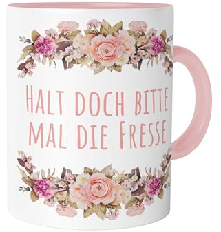 Urban Backwoods Halt Doch Bitte Mal Die Fresse Tasse mit Spruch Kaffeetasse