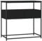 vidaXL Table Console, Table d'Entrée avec Rangement, Table de Couloir, Table d'Appoint Salon Salle de Séjour Maison Intérieur, Industriel, Noir Bois d'Ingénierie