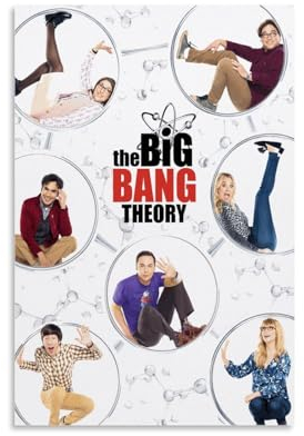 YBRAVO The Big Bang Theory Poster Dekorative Malerei Leinwand Wandkunst Wohnzimmer Poster Schlafzimmer Malerei,Wandkunst Bilddruck Moderne Familienzimmer Dekor 08x12inch(20x30cm)