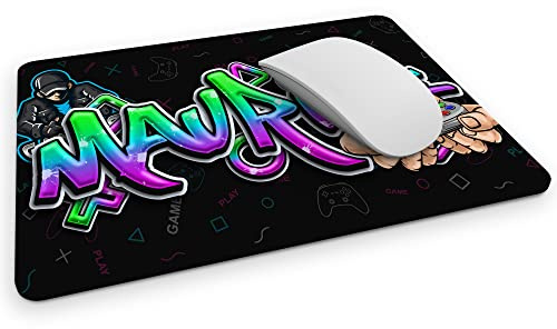 timalo® Personalisiertes Gamer Mousepad mit Namen Bedrucken lassen | Mauspad Gaming Bild Graffiti | Mousepad-g-10-270x190