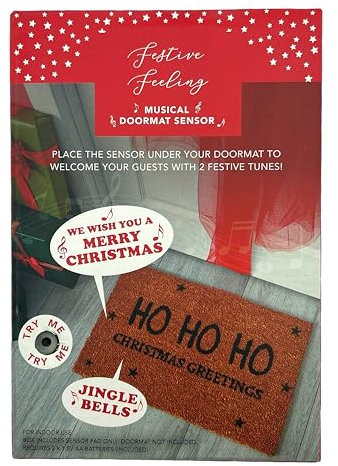 eBoutik - Festlicher musikalischer Weihnachts-Fußmatten-Sensor, um Ihre Freunde und Familie zu begrüßen – lustige Weihnachts-Fußmatte, Zubehör für Zuhause, um Weihnachtslieder zu singen