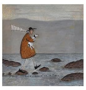 Sam Toft - bedruckt One Step At A Time (30 cm x 30 cm) (Grau/Braun)