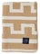 LEXINGTON - Decke, Kuscheldecke, Sofadecke - Graphic - Baumwolle - weiß, beige- 140 x 200 cm
