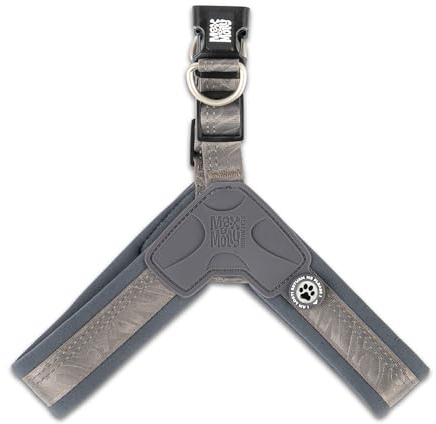 Max & Molly Q-Fit Hundegeschirr Sehr Kleine Hunde mit Gotcha! Smart ID Sicherheitsanhänger, Matrix 2.0 Stein/XXS, Geschirr Hund Gepolstert & Reflektierend - Komfort für deinen treuen Begleiter