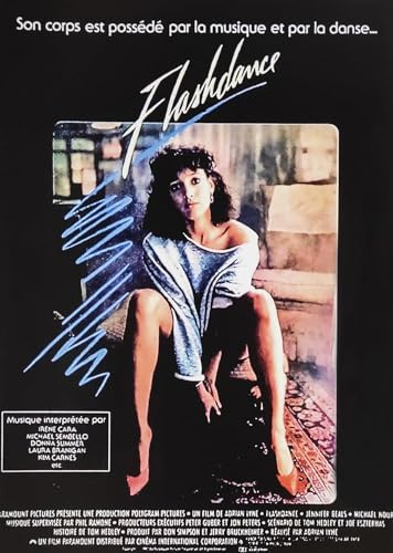 KUSTOM ART Bild Serie berühmte Filmposter Flashdance Druck auf Holz, 30 x 21 cm.