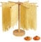FEMILTG Pasta Drying Rack,Wood Pasta Drying Rack Collapsible for Homemade Fresh Pasta Noodle,Spaghetti Dryer Hanger Stand for Kitchen,for Pasta Maker,with Transfer Wand and 9 Bars