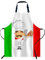 Smooffly Schürze mit italienischer Flagge, Cartoon-Koch, Pizzaschürze, verstellbare Schürze, Kochen, Küche, Koch, Damen, Herren, Schürzen für Zuhause, Küche, Restaurant, Kaffeehaus, Backen,