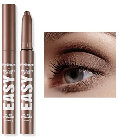 Lidschatten-Stift, Wasserfester Langanhaltender Lidschattenstift, Cremig-Mattes Augen-Makeup-Set, Natürliche und Schimmernde Farbtöne Konturenstift, Perfekte Geschenke für Frauen (#6)