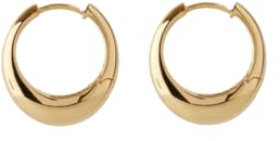 Pernille Corydon Creolen Damen Gold Globe Huggies 2 cm - Ohrringe oval Silber 925 18k Vergoldet - E401g
