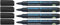 Schneider Maxx 130 Permanent-Marker mit Rundspitze (Strichstärke: 1-3 mm, nachfüllbar) 4er Packung schwarz