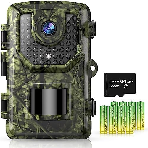 Cámara de Caza, con visión nocturna activada por movimiento, impermeable, cámara de juego 32MP 1296P, Cámaras de sendero con velocidad de disparo de 0.1S, cámara de ciervo gran angular de 120° sin LED