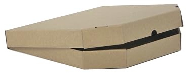 Verpackung, Wellpappe, Versandbox, E-Commerce, Postsendungen VERSANDBOX PIZZAKARTON PIZZA-SCHACHTEL 370X370X40 mm 5eckig INNENMASS Braun, Menge: 50