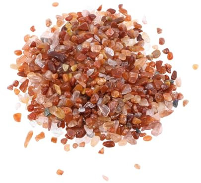 Yardwe Aquarienkies – 100 G Rote Achatsteine Dekorativer Gartenkies Für Aquarien Teiche