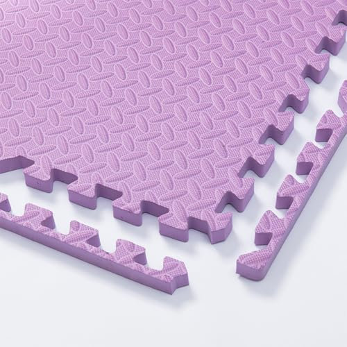 30x30cm Foam Puzzle Play Mat,10 Pack Interlocking Floor Tiles for Home Gym,Bedroom Crawling Mats Non-slip Interlocking Carpet Soft Area Rug (Purple,2.5cm Thick)