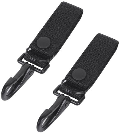 Cinturón llavero táctico para colgar, 2 unidades, mosquetón de nailon con gancho y trabilla, mosquetones tácticos para seguridad en la policía, camping, senderismo