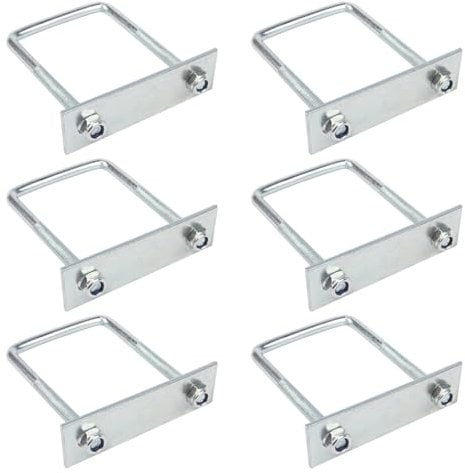 TSSS 6 Stück M8 quadratische U-Bolzen, Stahl U-Klammern, Innengröße 60 x 90 mm L Boot Trailer, Fit Rohr OD: 2-3/8(60 mm)